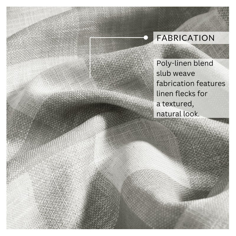 Elrene Home Fashions Farmhouse Living Grainger Buffalo-Check Blackout Window Curtain, Living Room and Bedroom Drape with Rod Pocket Tabs, 52" x 84", Grey, 1 Panel - Image 4